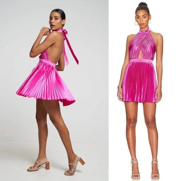 L'IDEE Renaissance Mini Dress in Flamingo Pink AU 12 US 8 - Picture 1 of 10